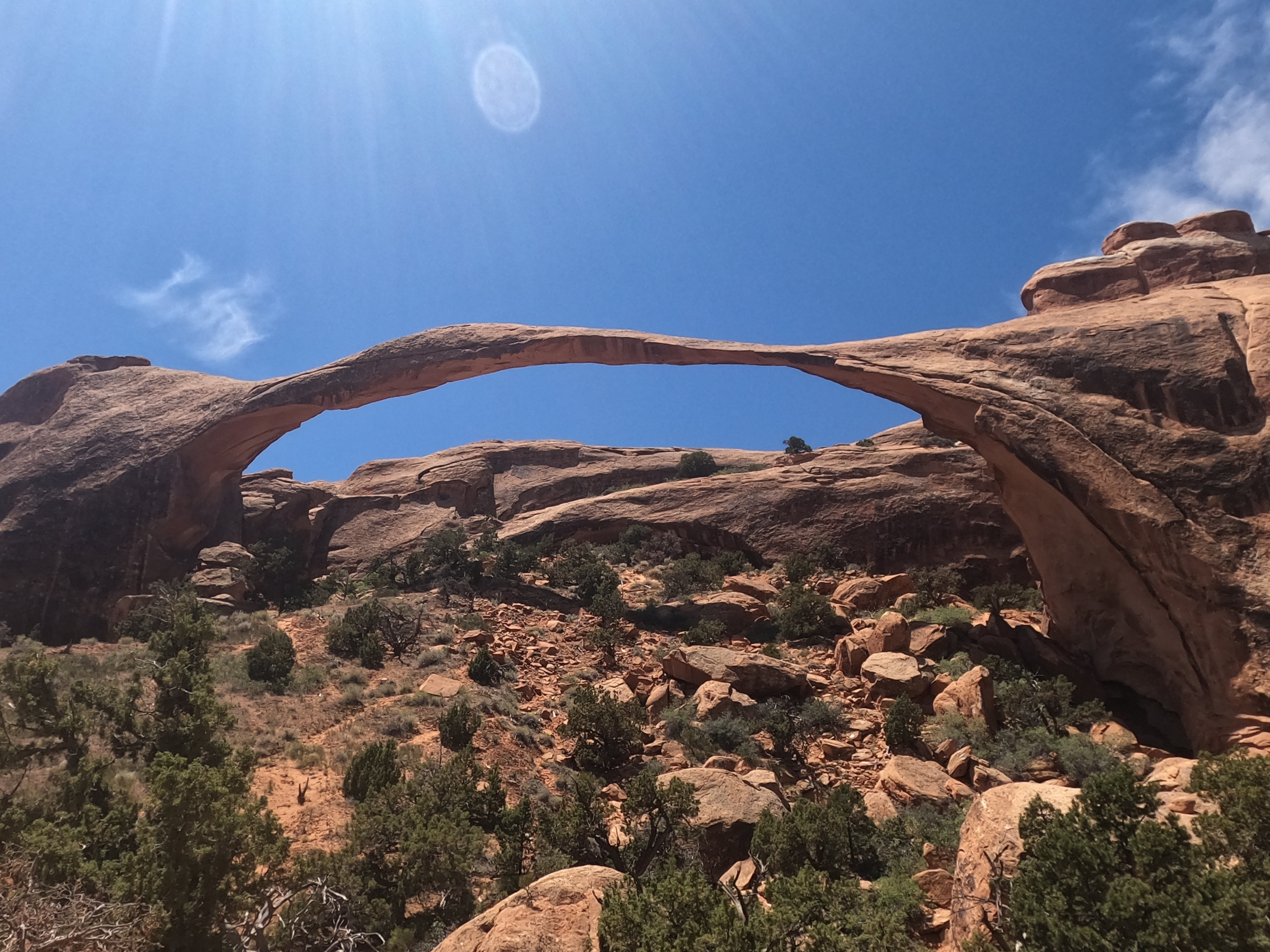 Landscape Arch, longest spanned arch in North America